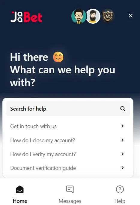 JaaBet Casino Spielersupport